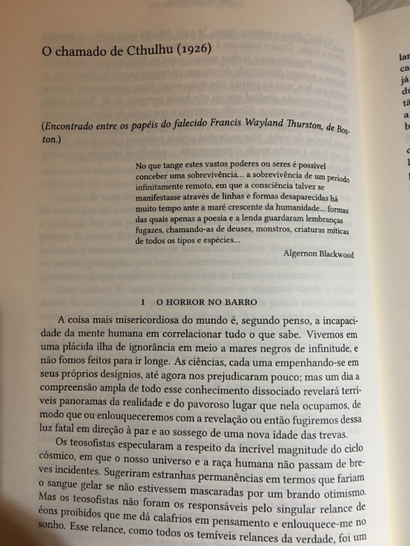 Exemplo da tipografia do e-Book Os melhores contos de H. P. Lovecraft